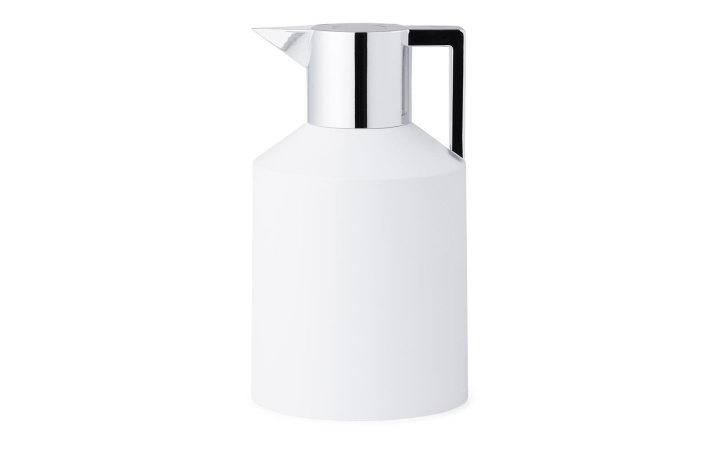 Normann Copenhagen Geo Vacuumkan 1,5L - Wit/Zilver in de groep SPORT, VRIJE TIJD & HOBBY / Buitenrecreatie / Thermosflessen & Waterflessen bij TP E-commerce Nordic AB (D18878)
