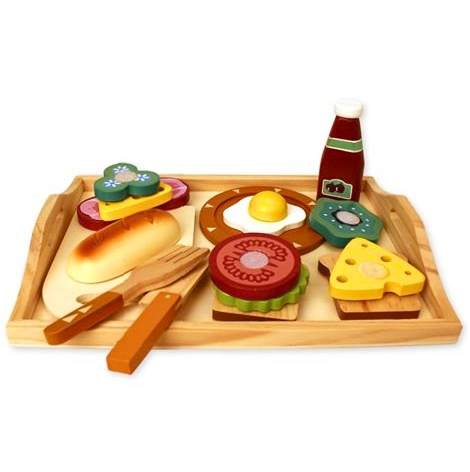 Magni Houten Ontbijtschaal met/Accessoires (1720) in de groep SPEELGOED, KINDER- & BABYPRODUCTEN / Speelgoed / Speelset bij TP E-commerce Nordic AB (D18888)