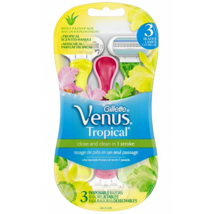 Gillette Venus - Tropisch Dispo 3ct in de groep BEAUTY & HEALTH / Haar & Styling / Scheren & Trimmen / Scheermessen & Accessoires bij TP E-commerce Nordic AB (D18990)