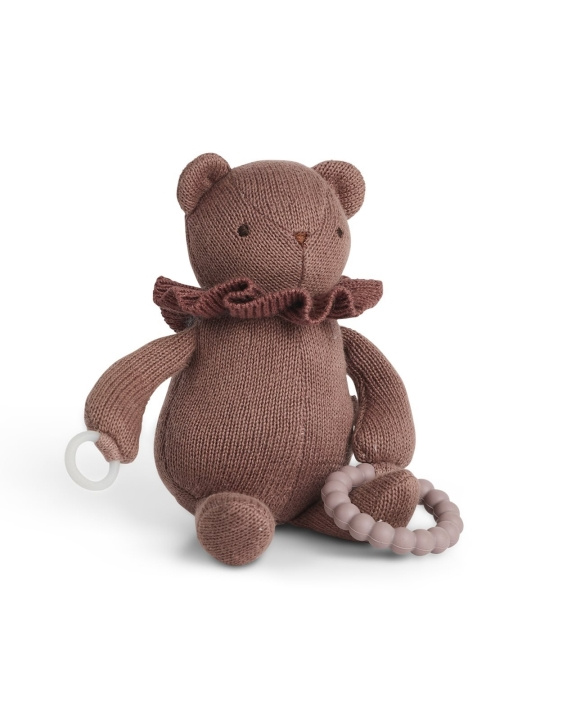 Smallstuff Little Activity Bear, voor fopspeen en bijtring, donkerroze (40006-38) in de groep SPEELGOED, KINDER- & BABYPRODUCTEN / Babyspeelgoed / Knuffels bij TP E-commerce Nordic AB (D19092)