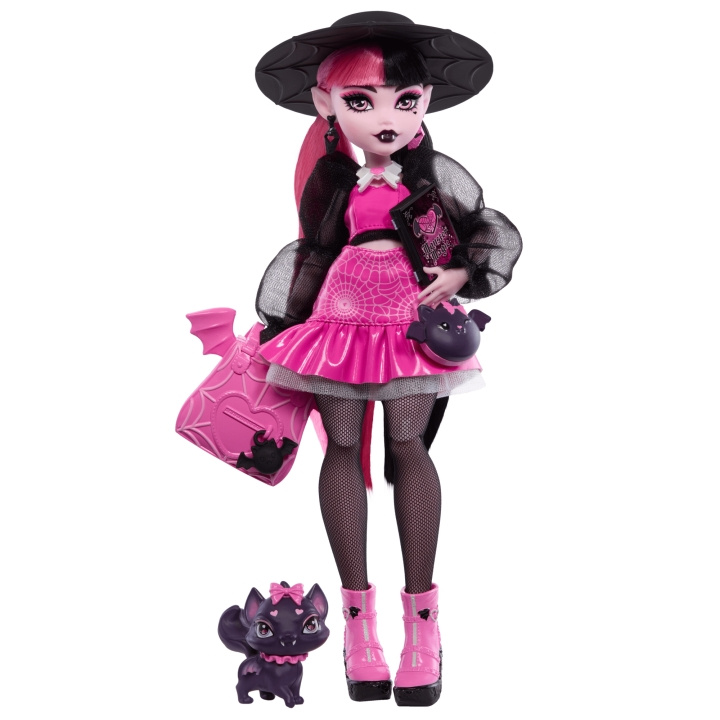 Monster High - Kernpop met huisdier - Draculaura (HRP64) in de groep SPEELGOED, KINDER- & BABYPRODUCTEN / Speelgoed / Docks & Accessoires bij TP E-commerce Nordic AB (D19166)