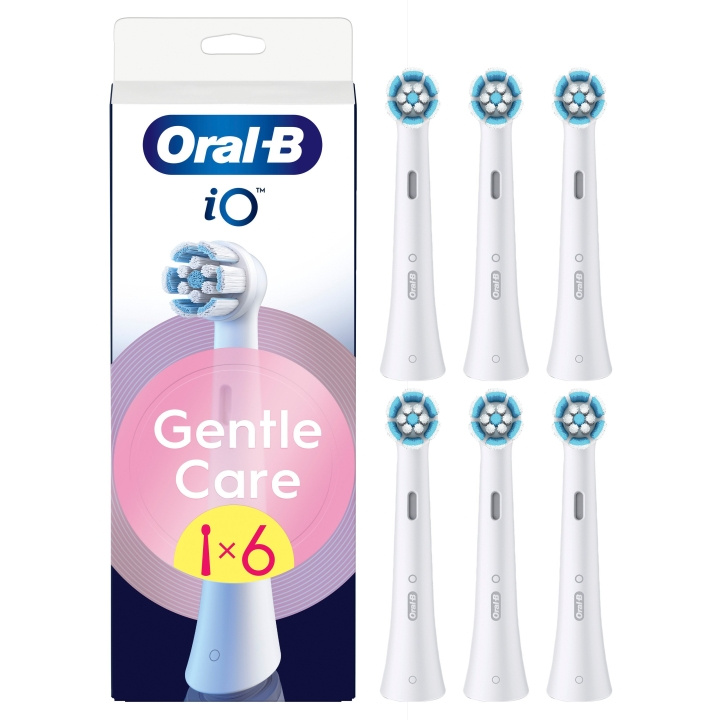 Oral B Oral-B iO-serie Gentle Care opzetborstels - Wit - 6 stuks in de groep BEAUTY & HEALTH / Mondverzorging / Elektrische tandenborstelaccessoires bij TP E-commerce Nordic AB (D19186)