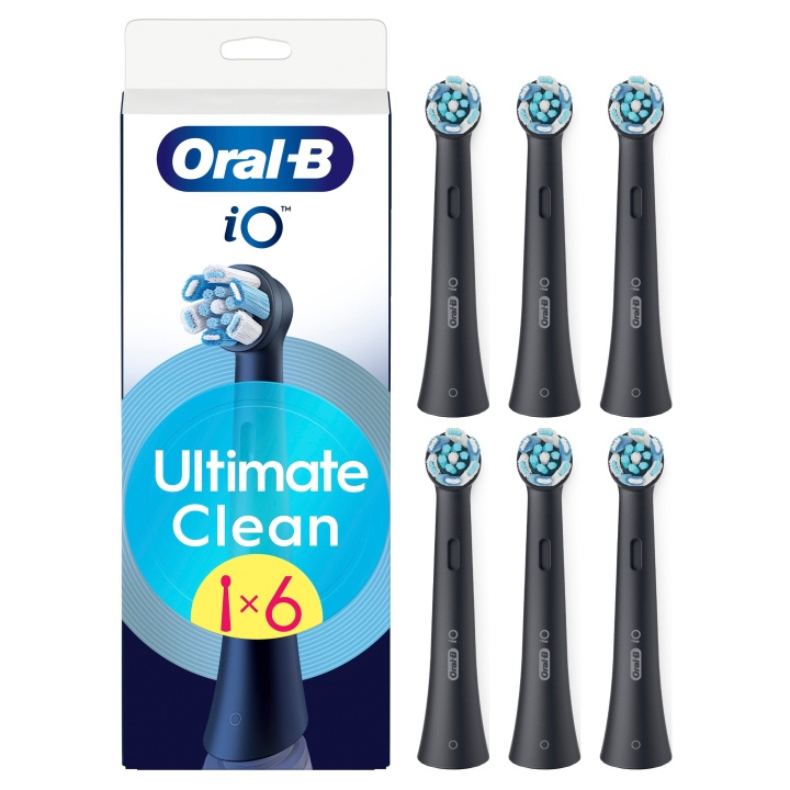 Oral B iO-serie vervangende opzetborstels Ultimate Clean - Zwart - 6 stuks in de groep BEAUTY & HEALTH / Mondverzorging / Elektrische tandenborstelaccessoires bij TP E-commerce Nordic AB (D19187)