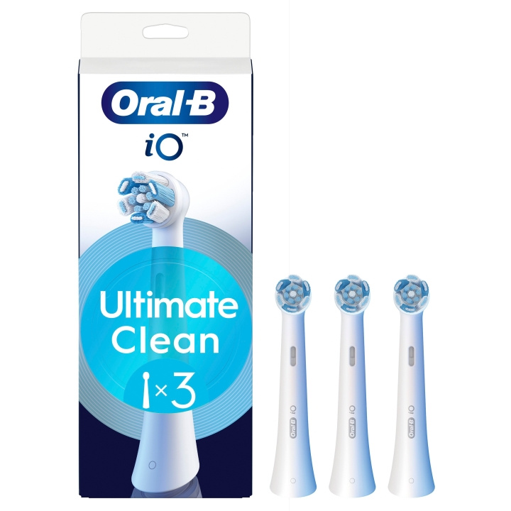 Oral B Oral-B iO-serie Ultimate Clean opzetborstels - Wit - 3 stuks in de groep BEAUTY & HEALTH / Mondverzorging / Elektrische tandenborstelaccessoires bij TP E-commerce Nordic AB (D19188)