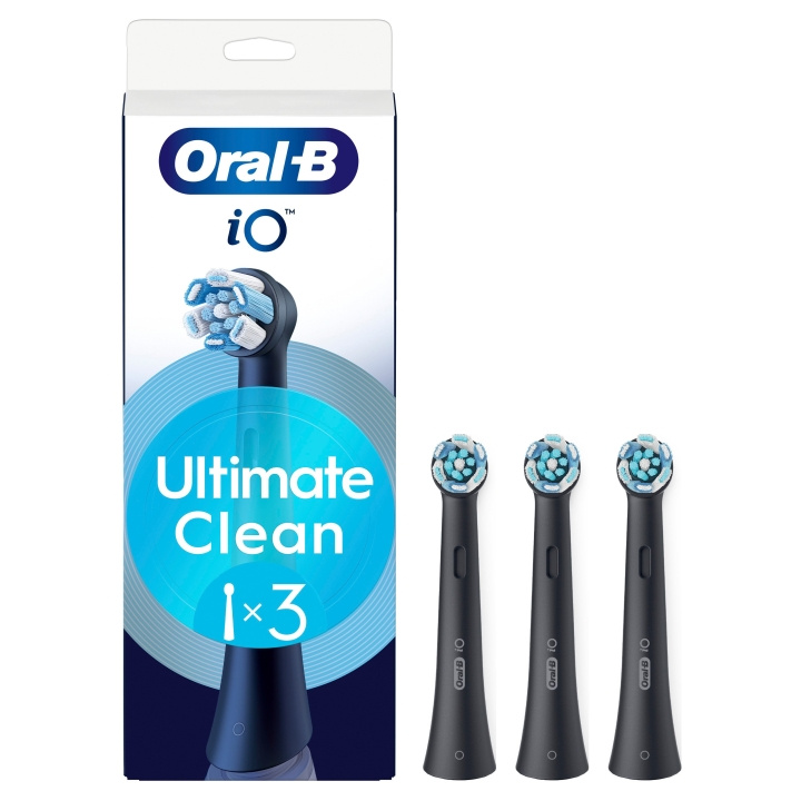 Oral B iO-serie Ultimate Clean opzetborstels - zwart - 3 stuks in de groep BEAUTY & HEALTH / Mondverzorging / Elektrische tandenborstelaccessoires bij TP E-commerce Nordic AB (D19190)