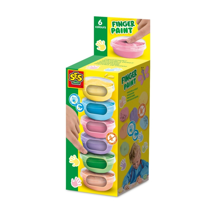 SES Creative Vingerverf Pastel 6x45ml - (S00397) in de groep SPEELGOED, KINDER- & BABYPRODUCTEN / Speelgoed / Ambachten bij TP E-commerce Nordic AB (D19223)
