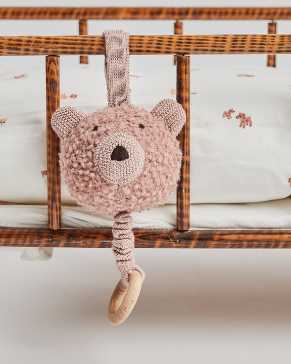 Smallstuff Muziekmobiel, wol bouclé, roos (40011-42) in de groep SPEELGOED, KINDER- & BABYPRODUCTEN / Babyspeelgoed / Knuffels bij TP E-commerce Nordic AB (D19230)