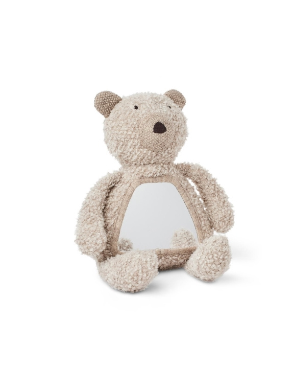 Smallstuff Activiteiten beer met spiegel, wol bouclé, natuur - (40048-06) in de groep SPEELGOED, KINDER- & BABYPRODUCTEN / Babyspeelgoed / Knuffels bij TP E-commerce Nordic AB (D19235)