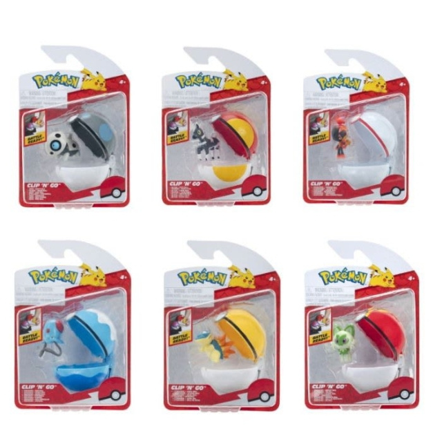 Pokémon Clip N Go Asst. (95057-20) in de groep SPEELGOED, KINDER- & BABYPRODUCTEN / Speelgoed / Figuren, Miniaturen & accessoires bij TP E-commerce Nordic AB (D19301)