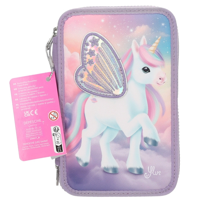 Ylvi Drievoudig etui met geappliqueerde vleugel - (0413417) in de groep SPEELGOED, KINDER- & BABYPRODUCTEN / Speelgoed / Etui bij TP E-commerce Nordic AB (D19308)