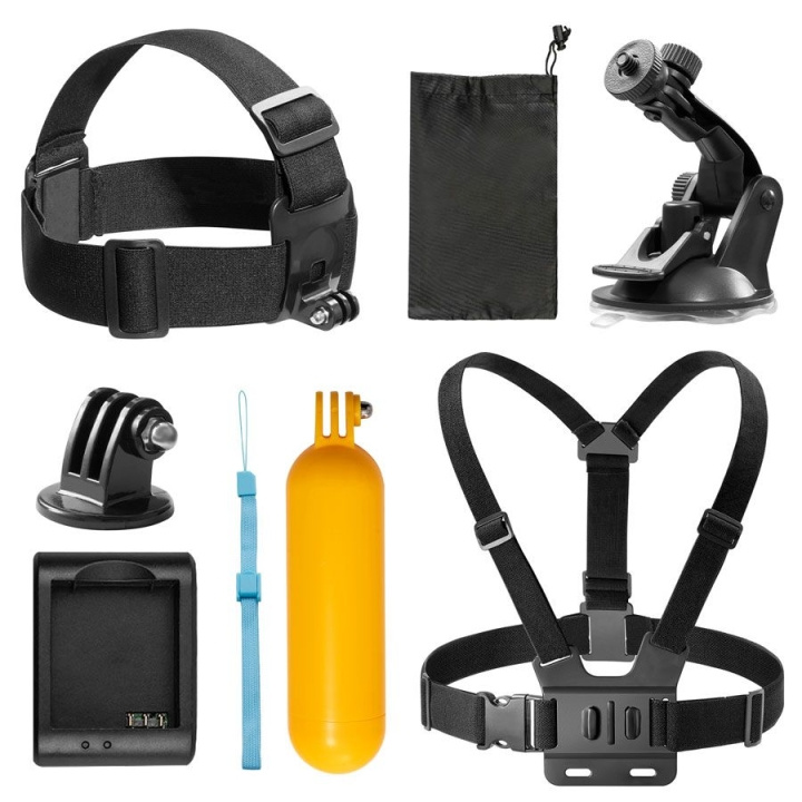 Akaso Accessoires voor actiecamera - 7 stuks in de groep SPORT, VRIJE TIJD & HOBBY / Actiecamera\'s en accessoires bij TP E-commerce Nordic AB (D19322)