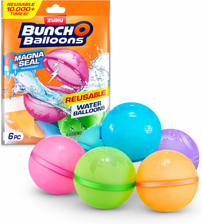 Bunch O \'Balloons Herbruikbare waterballonnen 6 pak (56593UQ1) in de groep SPEELGOED, KINDER- & BABYPRODUCTEN / Buitenspeelgoed / Badspeelgoed bij TP E-commerce Nordic AB (D19324)