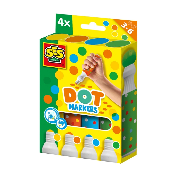 SES Creative Stippelmarkers - 4 kleuren XXL (S14600) in de groep SPEELGOED, KINDER- & BABYPRODUCTEN / Speelgoed / Ambachten bij TP E-commerce Nordic AB (D19395)