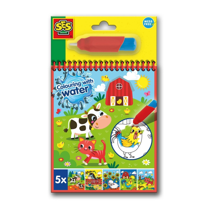 SES Creative Kleuren met water - Boerderij kleurboek - (S00132) in de groep SPEELGOED, KINDER- & BABYPRODUCTEN / Speelgoed / Ambachten bij TP E-commerce Nordic AB (D19397)