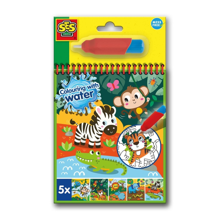 SES Creative Kleuren met water - Safari kleurboek - (S00131) in de groep SPEELGOED, KINDER- & BABYPRODUCTEN / Speelgoed / Ambachten bij TP E-commerce Nordic AB (D19398)