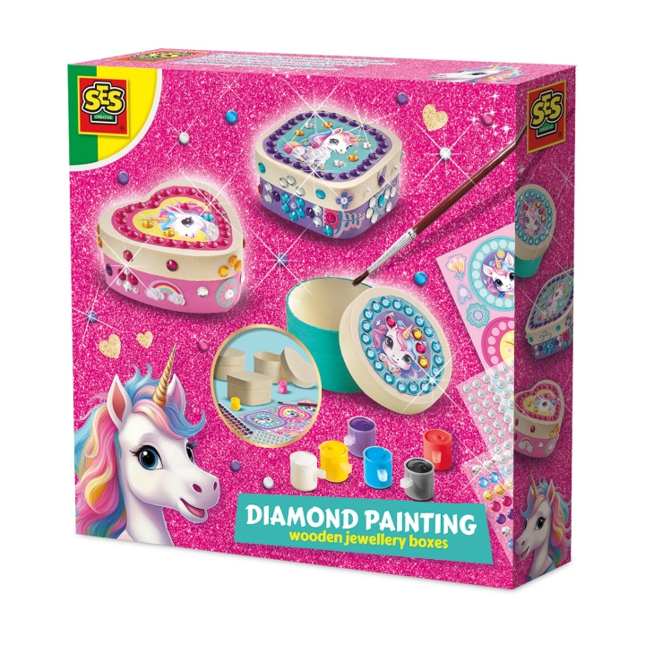 SES Creative Diamantschilderij Eenhoorn Sieradendoosjes - (S14138) in de groep SPEELGOED, KINDER- & BABYPRODUCTEN / Speelgoed / Ambachten bij TP E-commerce Nordic AB (D19400)
