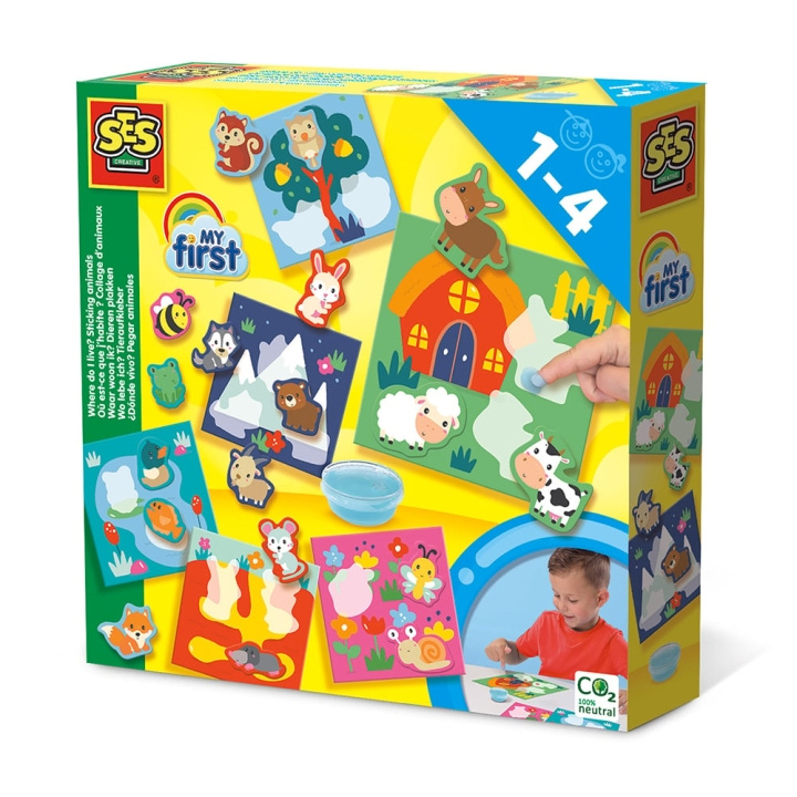 SES Creative Mijn Eerste - Dieren Plakken - (S14401) in de groep SPEELGOED, KINDER- & BABYPRODUCTEN / Speelgoed / Ambachten bij TP E-commerce Nordic AB (D19408)