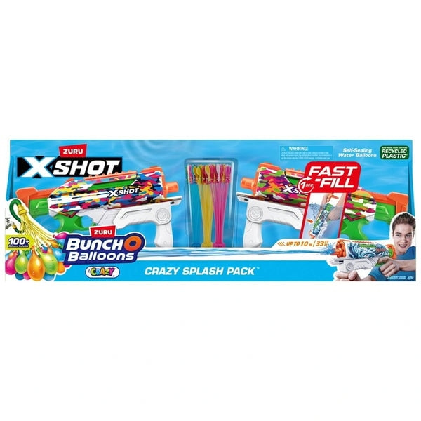 X-Shot X- SHOT - Water Fast-Fill Skins - Hyper load 2pk en 100 Crazy Bunch O Ballonnen - (56569) in de groep SPEELGOED, KINDER- & BABYPRODUCTEN / Speelgoed / Actie spel bij TP E-commerce Nordic AB (D19426)