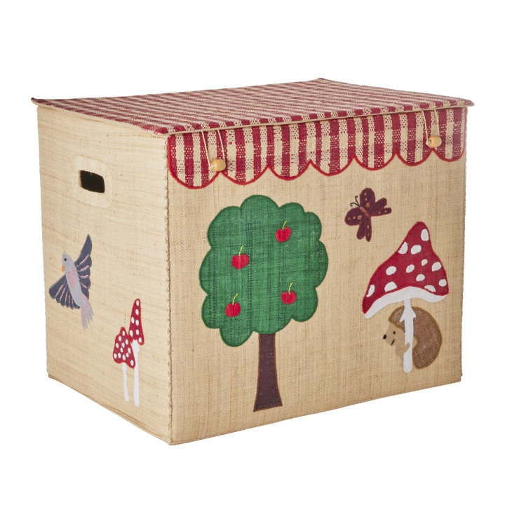 RICE Raffia opbergdoos met Happy Forest thema - Extra groot in de groep SPEELGOED, KINDER- & BABYPRODUCTEN / Kinderkamer / Opslag bij TP E-commerce Nordic AB (D19437)