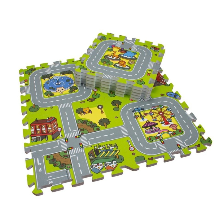 Magni Floor Puzzle in foam w. road - 3602 in de groep SPEELGOED, KINDER- & BABYPRODUCTEN / Speelgoed / Kinderpuzzel bij TP E-commerce Nordic AB (D19441)