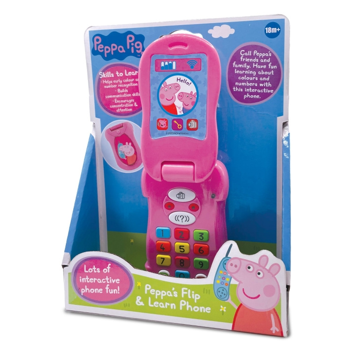 Peppa Pig Flip Phone (DK/SE/NO/FI) (PP064L) in de groep SPEELGOED, KINDER- & BABYPRODUCTEN / Speelgoed / Speelset bij TP E-commerce Nordic AB (D19514)