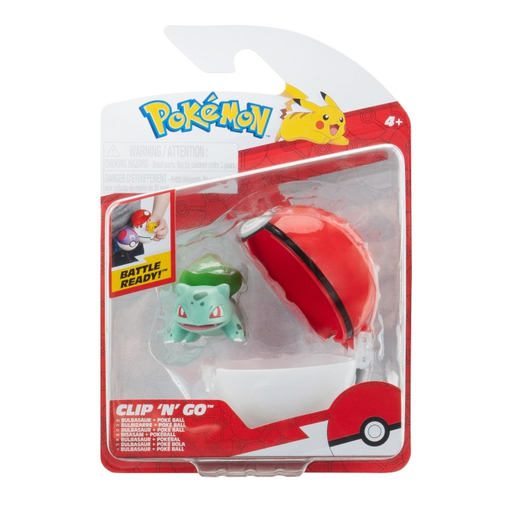 Pokémon Clip N Go Bulbasaur met pokebal (PKW3634) in de groep SPEELGOED, KINDER- & BABYPRODUCTEN / Speelgoed / Figuren, Miniaturen & accessoires bij TP E-commerce Nordic AB (D19599)