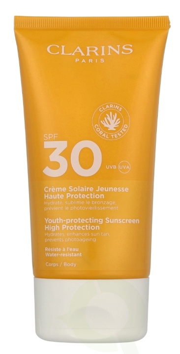 Clarins Youth-Protecting Suncreen High Protection SPF30 150 ml in de groep BEAUTY & HEALTH / Huidsverzorging / Zonnebank / Zonnebescherming bij TP E-commerce Nordic AB (D19644)