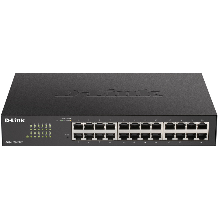 D-Link DGS-1100-24V2/E 24-port Smart Administrerbar Gigabit-Switch in de groep COMPUTERS & RANDAPPARATUUR / Netwerk / Schakelaars bij TP E-commerce Nordic AB (D19680)