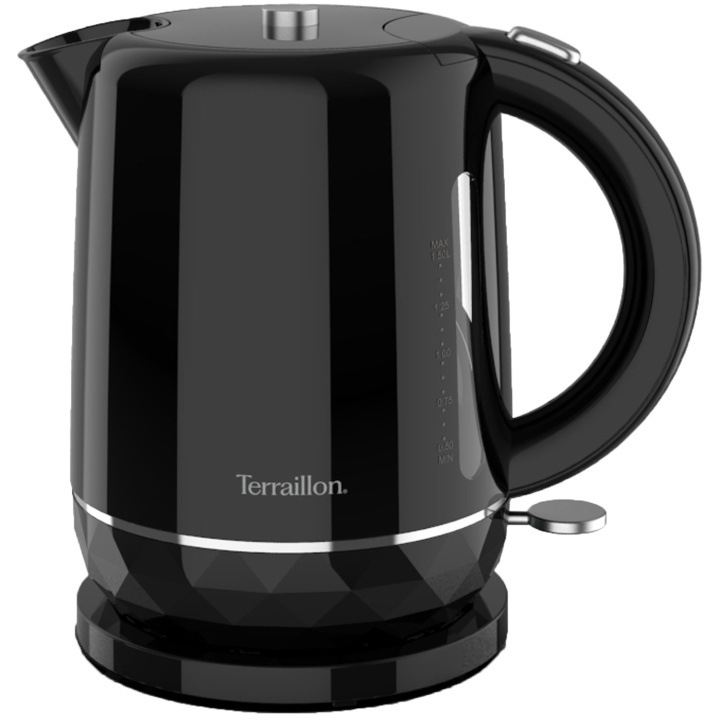 Terraillon Vattenkokare Diamond 1,5L 2200W svart in de groep HUISHOUDEN & TUIN / Huishoudelijke apparaten / Water & Sap / Waterkokers bij TP E-commerce Nordic AB (D19684)
