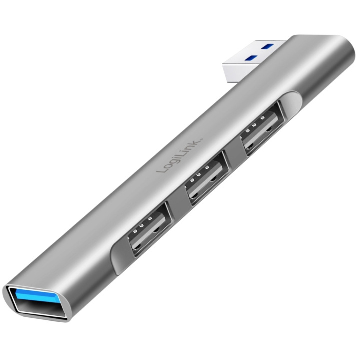 LogiLink Ultraslim 4-port USB-A hub 1 x USB-A3.0, 3 x USB-A2.0 in de groep COMPUTERS & RANDAPPARATUUR / Computeraccessoires / USB-hubs bij TP E-commerce Nordic AB (D19713)