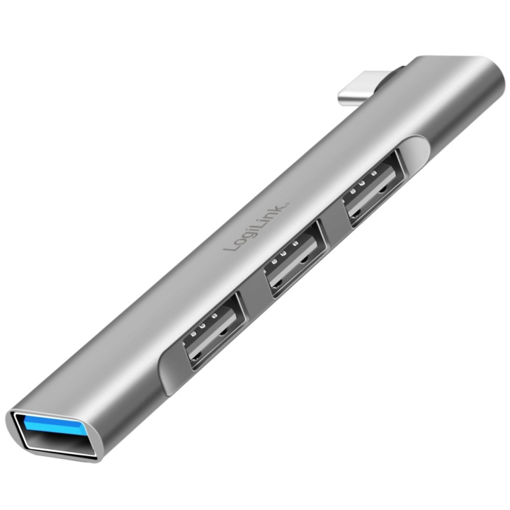 LogiLink Ultraslim 4-port USB-C hub 1 x USB-A3.0, 3 x USB-A2.0 in de groep COMPUTERS & RANDAPPARATUUR / Computeraccessoires / USB-hubs bij TP E-commerce Nordic AB (D19714)