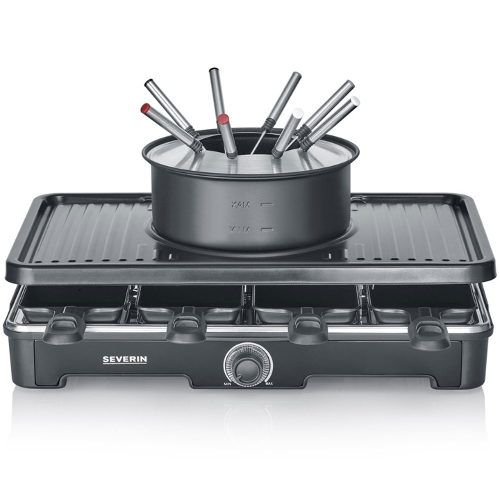 Severin Fondue/Raclette Kombinerad 8pannor 2in1 RG 2347 in de groep HUISHOUDEN & TUIN / Huishoudelijke apparaten / Fondue bij TP E-commerce Nordic AB (D19752)