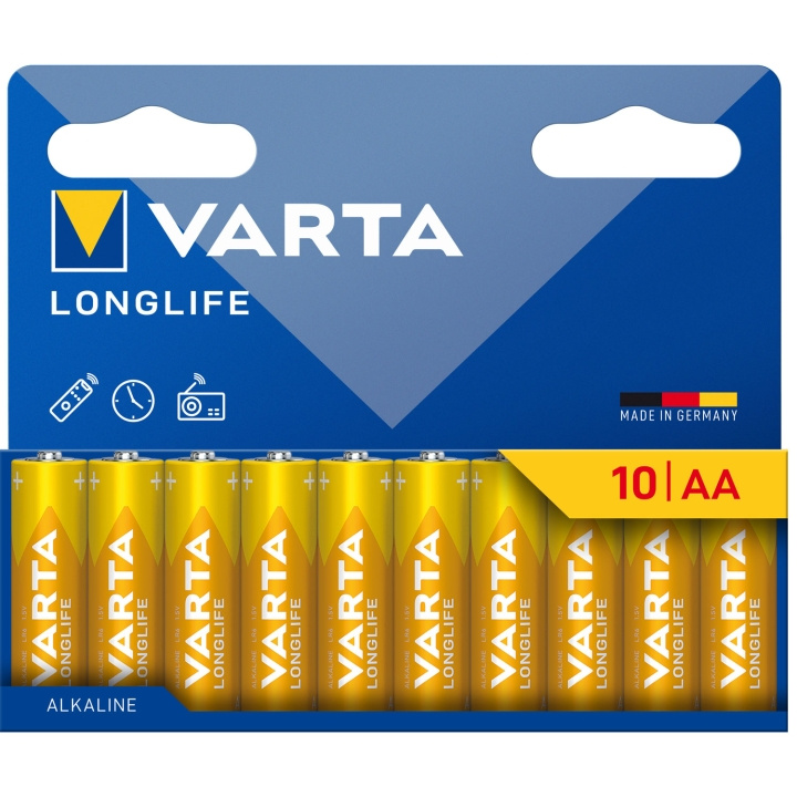 Varta Longlife AA / LR06 Batteri 10-pack in de groep HOME ELECTRONICS / Batterijen & Opladers / Batterijen / Batterijen voor hoortoestellen bij TP E-commerce Nordic AB (D19765)