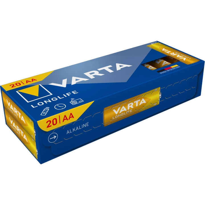 Varta Longlife AA / LR06 Batteri 20-pack in de groep HOME ELECTRONICS / Batterijen & Opladers / Batterijen / Batterijen voor hoortoestellen bij TP E-commerce Nordic AB (D19766)