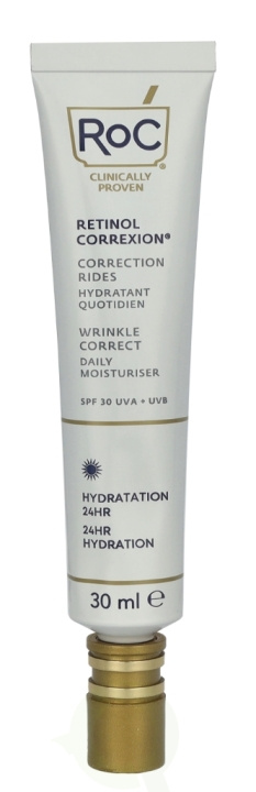ROC Retinol Correxion Wrinkle Correct Moisturiser SPF30 30 ml in de groep BEAUTY & HEALTH / Huidsverzorging / Zonnebank / Zonnebescherming bij TP E-commerce Nordic AB (D19831)