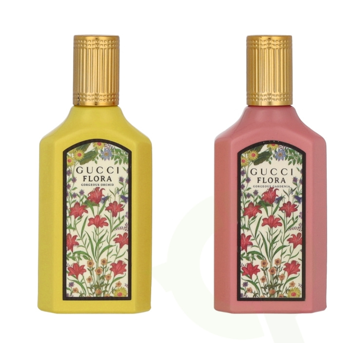 Gucci Flora Gorgeous Gardenia Miniature Set 10 ml Gorgeous Orchid Edp Spray 5ml/Gorgeous Gardenia Edp Spray 5ml in de groep BEAUTY & HEALTH / Cadeausets / Cadeausets voor haar bij TP E-commerce Nordic AB (D19885)