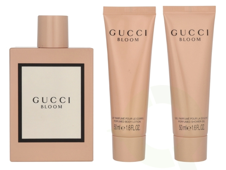 Gucci Bloom Giftset 200 ml Edp Spray 100ml/Body Lotion 50ml/Shower Gel 50ml in de groep BEAUTY & HEALTH / Cadeausets / Cadeausets voor haar bij TP E-commerce Nordic AB (D19886)