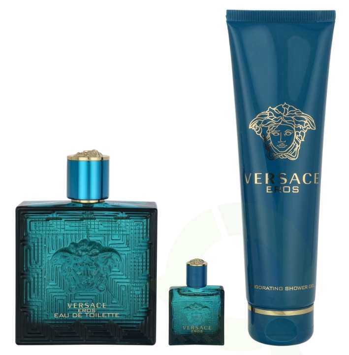 Versace Eros Energy Giftset 255 ml Edt Spray 100ml/Bath & Shower Gel 150ml/Edt 5ml in de groep BEAUTY & HEALTH / Cadeausets / Cadeausets voor hem bij TP E-commerce Nordic AB (D19894)