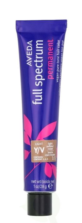 Aveda Full Spectrum Permanent Vegan Pure Tone Hair Color 28 g Light Yellow Violet in de groep BEAUTY & HEALTH / Haar & Styling / Haarverzorging / Haarverf / Haarverf & Kleurbommen bij TP E-commerce Nordic AB (D19961)