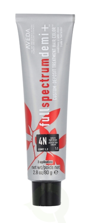 Aveda Full Spectrum Demi+ Custom-Deposit Hair Color 80 g 4N Light Brown in de groep BEAUTY & HEALTH / Haar & Styling / Haarverzorging / Haarverf / Haarverf & Kleurbommen bij TP E-commerce Nordic AB (D19981)