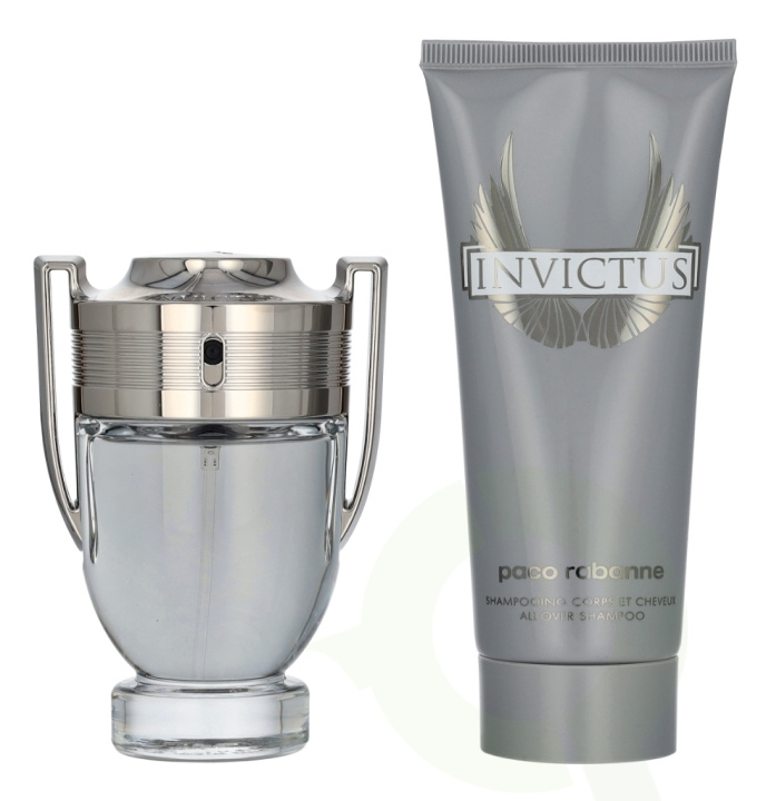 Paco Rabanne Invictus Giftset 150 ml Edt Spray 50 ml/All Over Shampoo 100ml in de groep BEAUTY & HEALTH / Cadeausets / Cadeausets voor haar bij TP E-commerce Nordic AB (D20101)