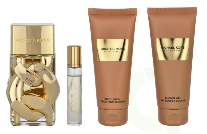 Michael Kors Pour Femme Giftset 310 ml Edp Spray 100ml/Shower Gel 100ml/Body Lotion 100ml/Edp Spray 10ml in de groep BEAUTY & HEALTH / Cadeausets / Cadeausets voor haar bij TP E-commerce Nordic AB (D20135)