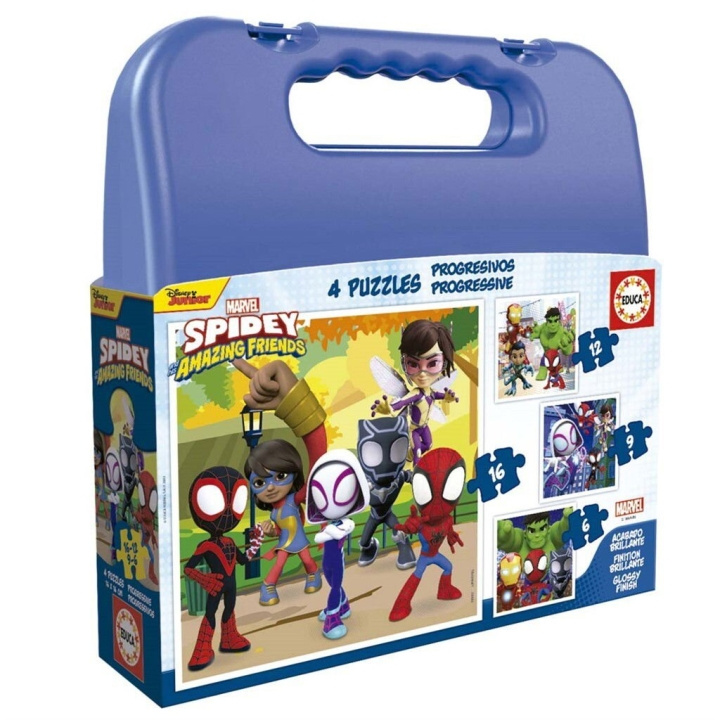 Educa Puzzel -6-9-12-16 Spidey & zijn fantastische vrienden (80-19580) in de groep SPEELGOED, KINDER- & BABYPRODUCTEN / Speelgoed / Kinderpuzzel bij TP E-commerce Nordic AB (D20245)