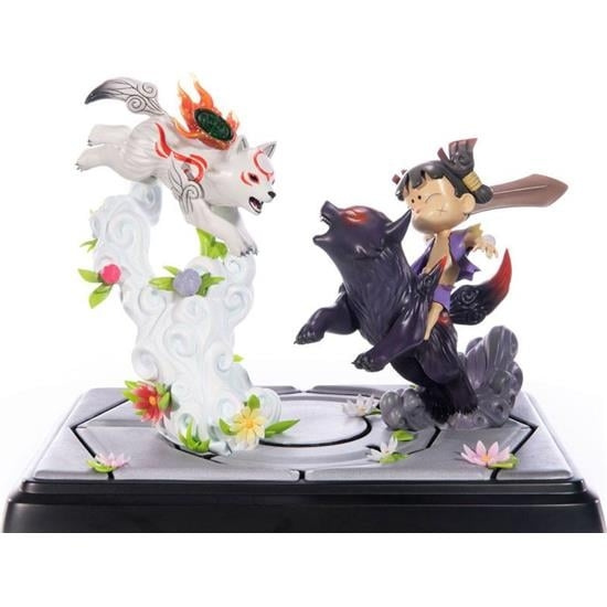 First4Figures - Okamiden (Chibiterasu vs Dark Chibiterasu & Possessed Kuni) RESIN in de groep SPORT, VRIJE TIJD & HOBBY / Leuke dingen / Verzamelobjecten bij TP E-commerce Nordic AB (D20268)