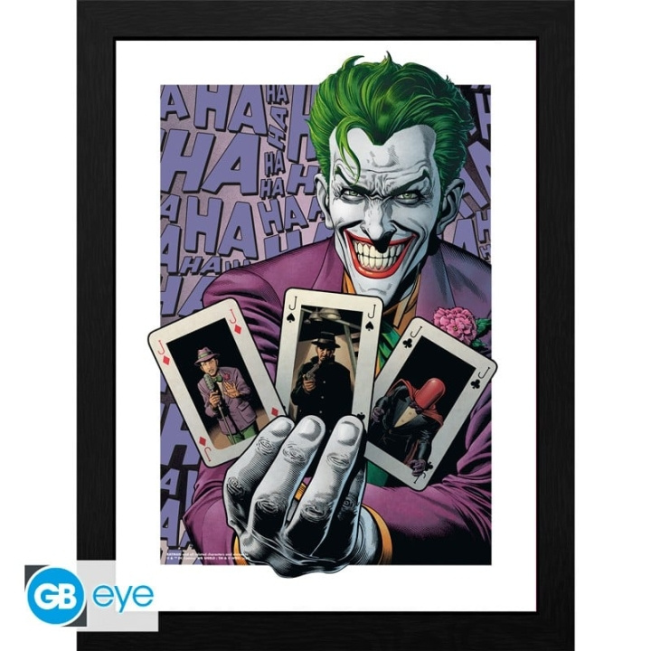 DC Comics Ingelijste print The Joker Haha Cards (30x40) x2 in de groep SPORT, VRIJE TIJD & HOBBY / Leuke dingen / Verzamelobjecten bij TP E-commerce Nordic AB (D20272)