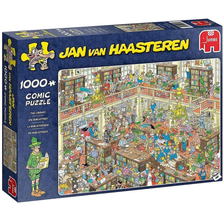 Jan van Haasteren De bibliotheek (1000 stukjes) (JUM9092) in de groep SPORT, VRIJE TIJD & HOBBY / Hobby / Puzzel bij TP E-commerce Nordic AB (D20307)