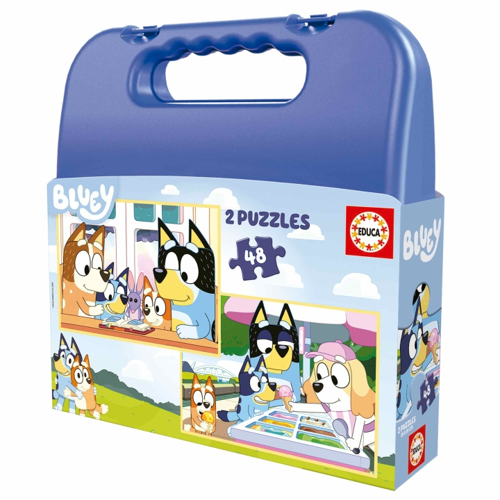 Educa Puzzel Koffer 2x48 - Bluey (80-19831) in de groep SPEELGOED, KINDER- & BABYPRODUCTEN / Speelgoed / Kinderpuzzel bij TP E-commerce Nordic AB (D20379)