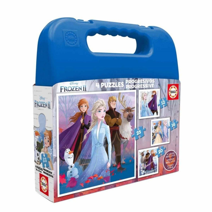 Educa Disney - 2, 4 in 1 - Koffer - 12 stuks - Frozen (018114) in de groep SPEELGOED, KINDER- & BABYPRODUCTEN / Speelgoed / Kinderpuzzel bij TP E-commerce Nordic AB (D20380)