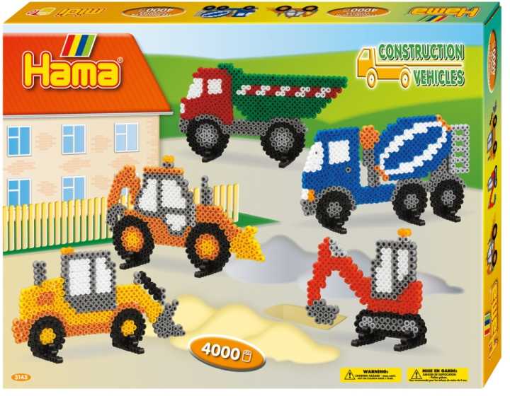 HAMA Beads Midi - Cadeaudoos - Bouwvoertuigen (3143) in de groep SPEELGOED, KINDER- & BABYPRODUCTEN / Speelgoed / Ambachten bij TP E-commerce Nordic AB (D20390)