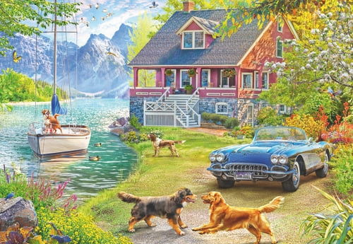 Ravensburger Summer Lake House - 200p (12001370) in de groep SPORT, VRIJE TIJD & HOBBY / Hobby / Puzzel bij TP E-commerce Nordic AB (D20401)